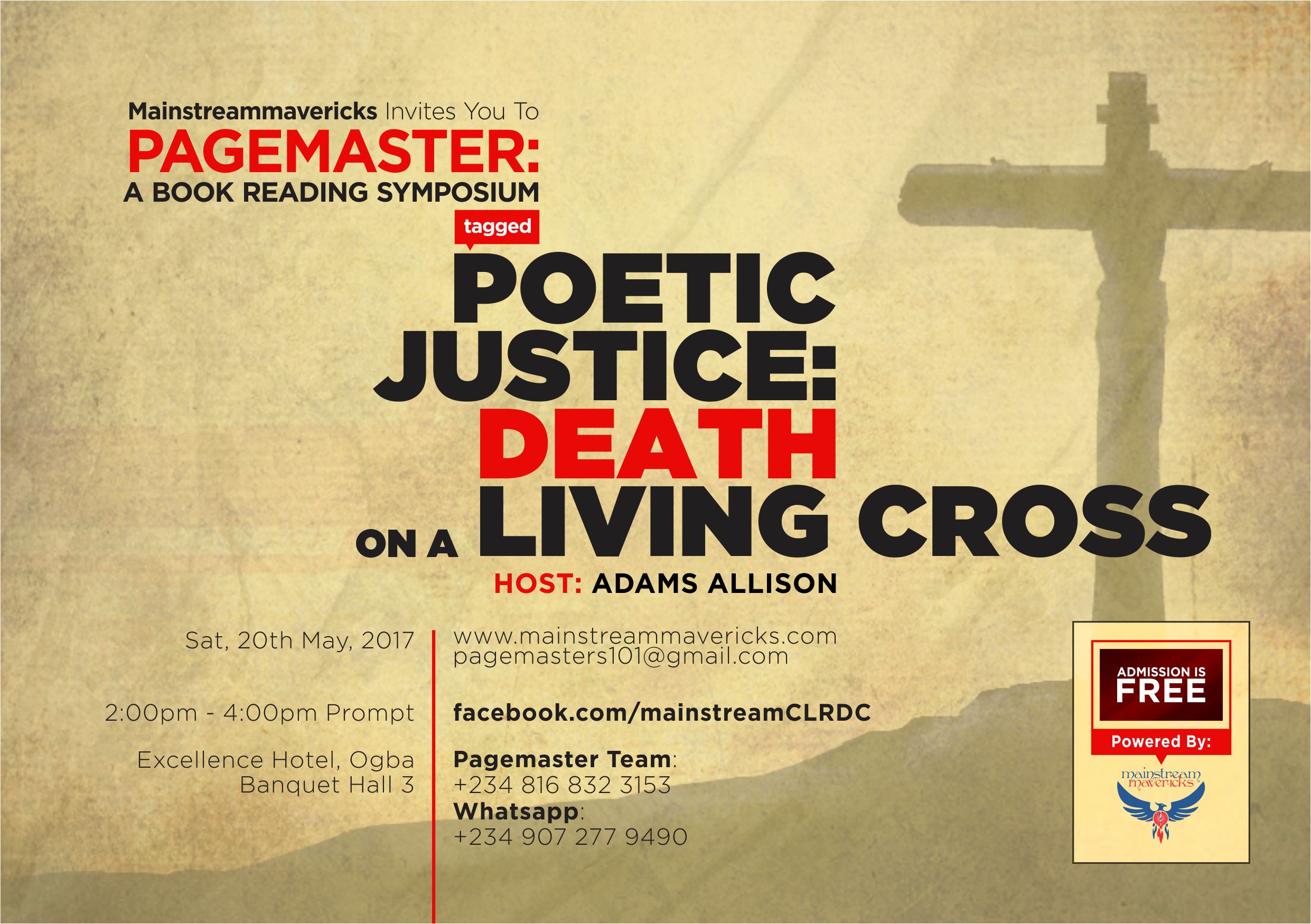 Pagemaster Symposium - Poetic Justice: Death on a Living Cross