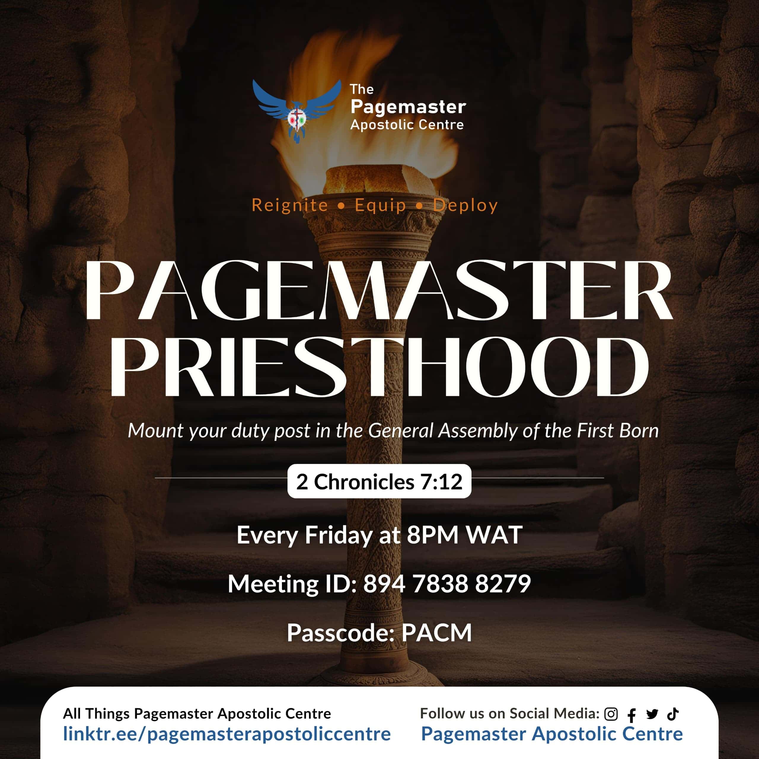 Pagemaster Priesthood (4th Friday)